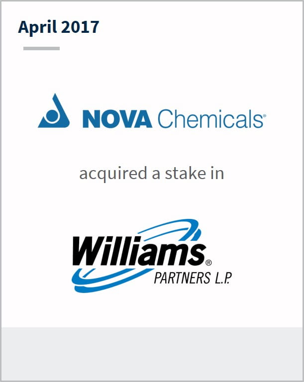 April 2017 Nova Chemicals acquired a stake in Williams Partners L.P.