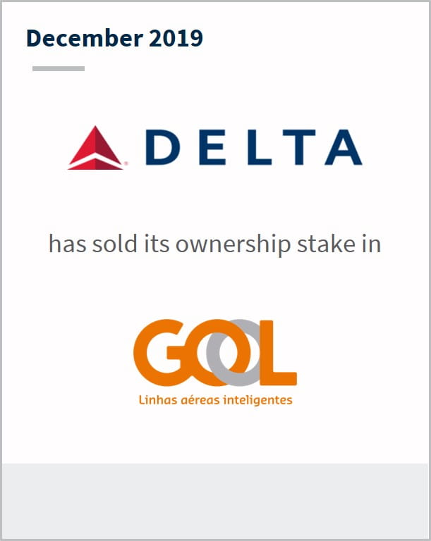 December 2019 Delta has sold its ownership stake in GOOL