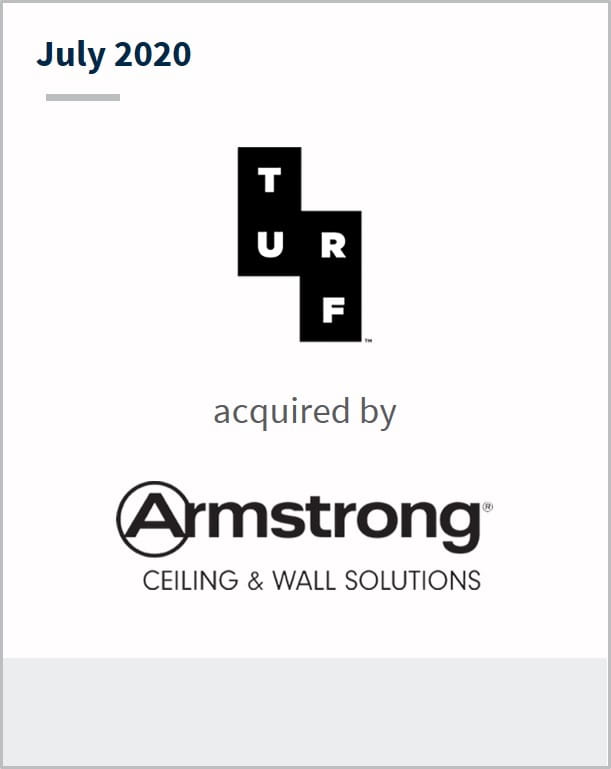 July 2020 Turf Design has been acquired by Armstrong