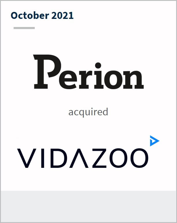October 2021 Perion has acquired Vidazoo