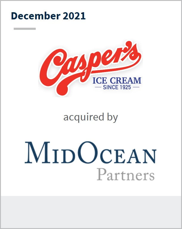 December 2021 Caspers Ice Cream has been acquired by MidOcean Partners
