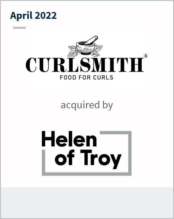 April 2022 Curlsmith  Food for Curls has been acquired by Helen of Troy