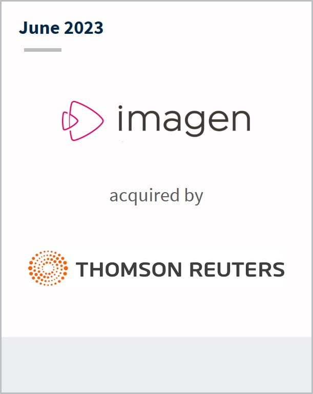June 2023 Imagen Has been acquired by Thomson Reuters