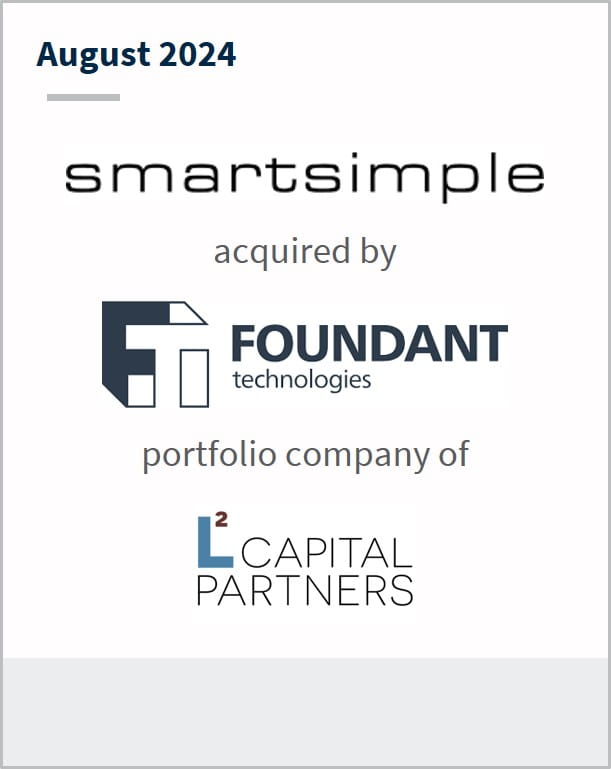 August 2024 Smartsimple acquired by Foundant technologies portfolio company of L2 Capital Partners