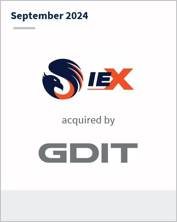 September 2024 Iron EagleX acquired by GDIT