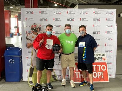 Chris presenting the hammer.