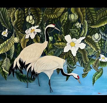 Zoe Stenovitch's best in show painting "Somewhere in the Pond."